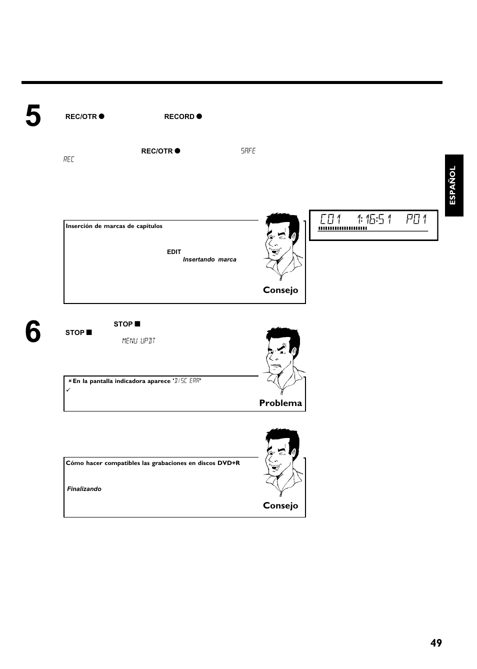 Grabación manual | Philips Magnavox MRV640 User Manual | Page 153 / 187