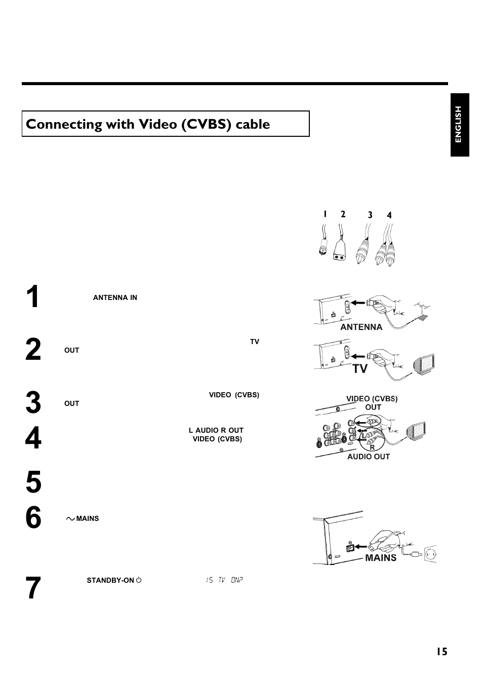 Connecting with video (cvbs) cable | Philips Magnavox MRV640 User Manual | Page 27 / 187