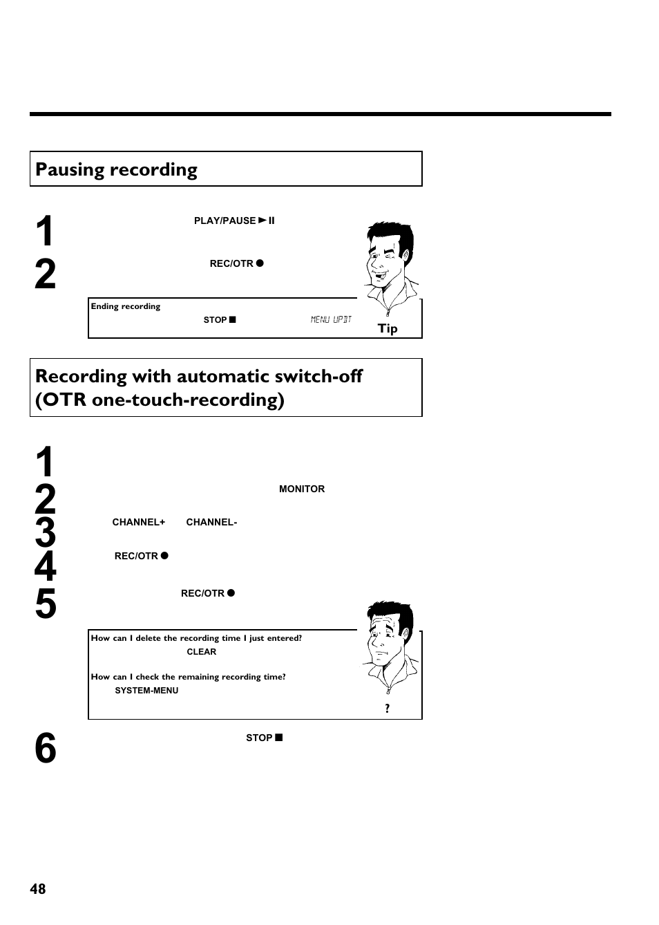 Pausing recording | Philips Magnavox MRV640 User Manual | Page 60 / 187