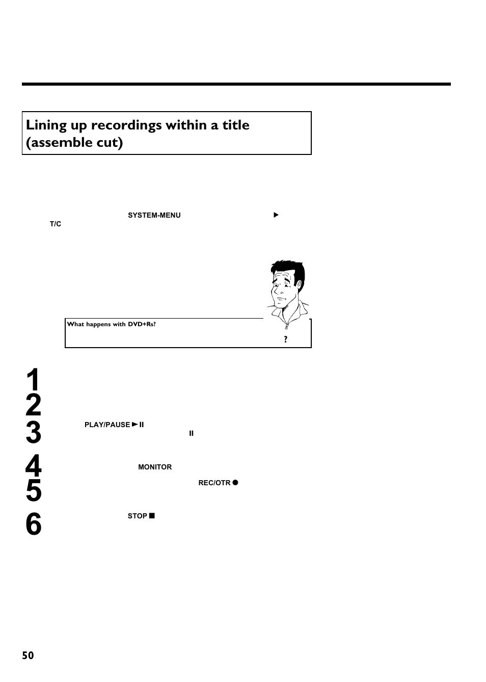 Lining up recordings within a title (assemble cut) | Philips Magnavox MRV640 User Manual | Page 62 / 187