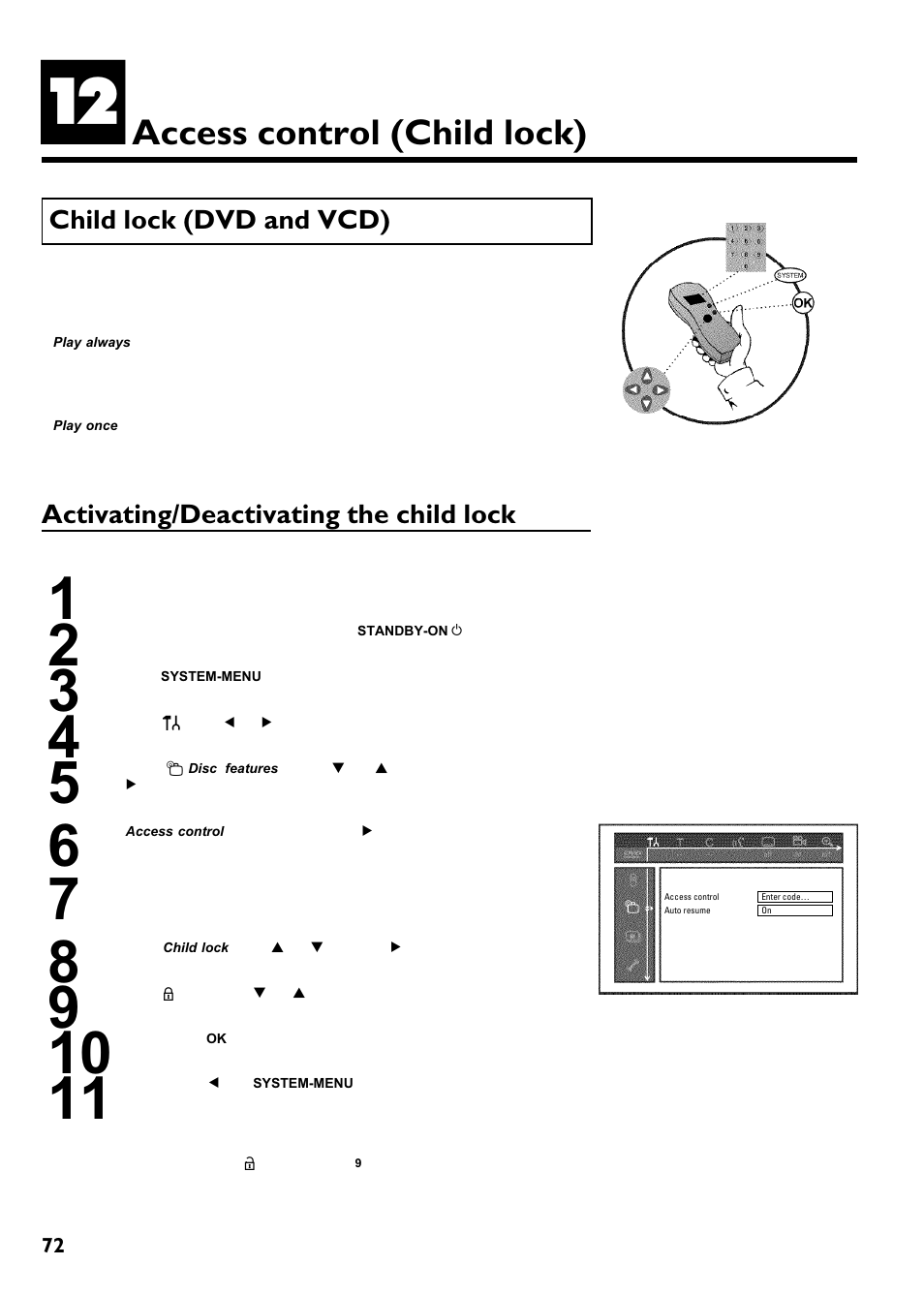 Access control (child lock) | Philips Magnavox MRV640 User Manual | Page 84 / 187