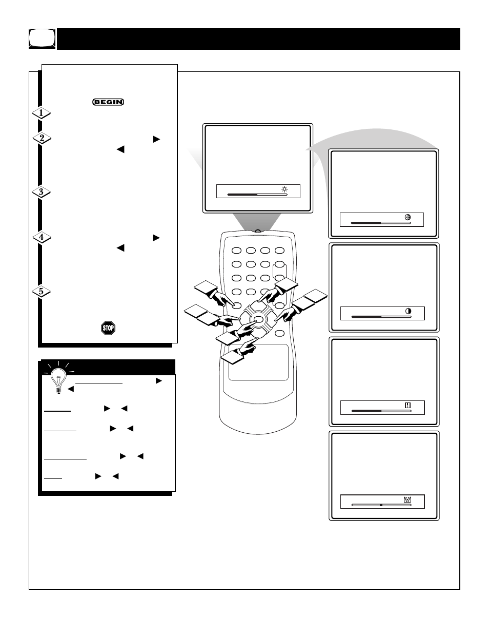 Ow to, Se the, Icture | Djustment, Ontrols | Philips Magnavox 25i User Manual | Page 14 / 28