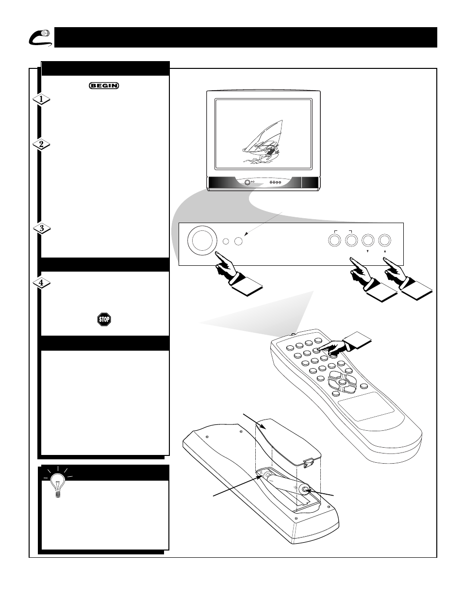 Tv/r, Asic, Emote | Perations, Elevision | Philips Magnavox 25i User Manual | Page 8 / 28