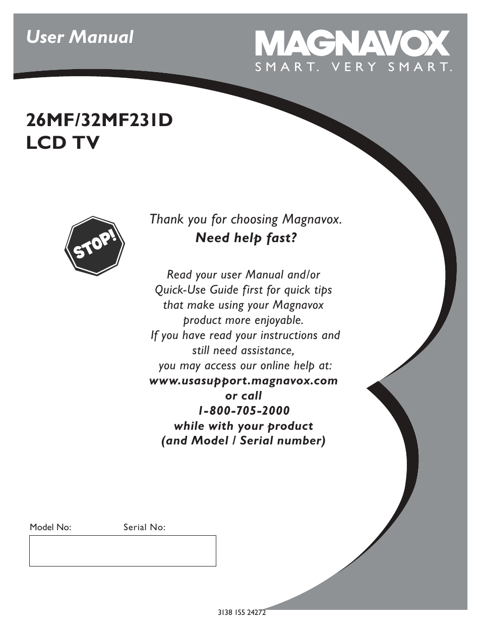 Philips Magnavox 26MF/32MF231D User Manual | 38 pages