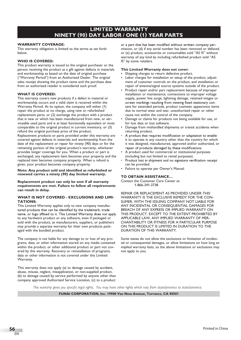 Philips Magnavox 32MD350B User Manual | Page 56 / 57