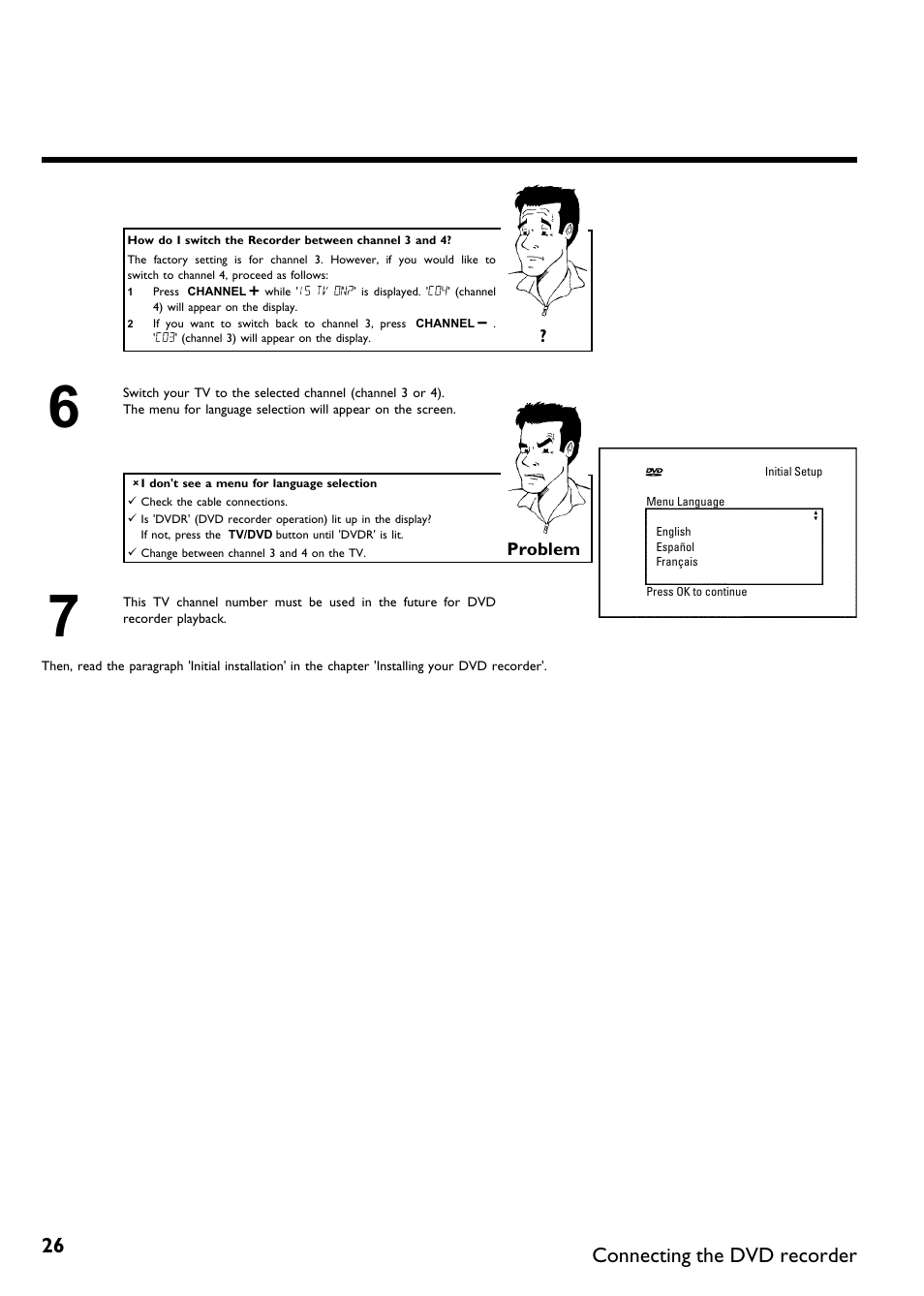 Connecting the dvd recorder | Philips Magnavox MDV650R User Manual | Page 28 / 88