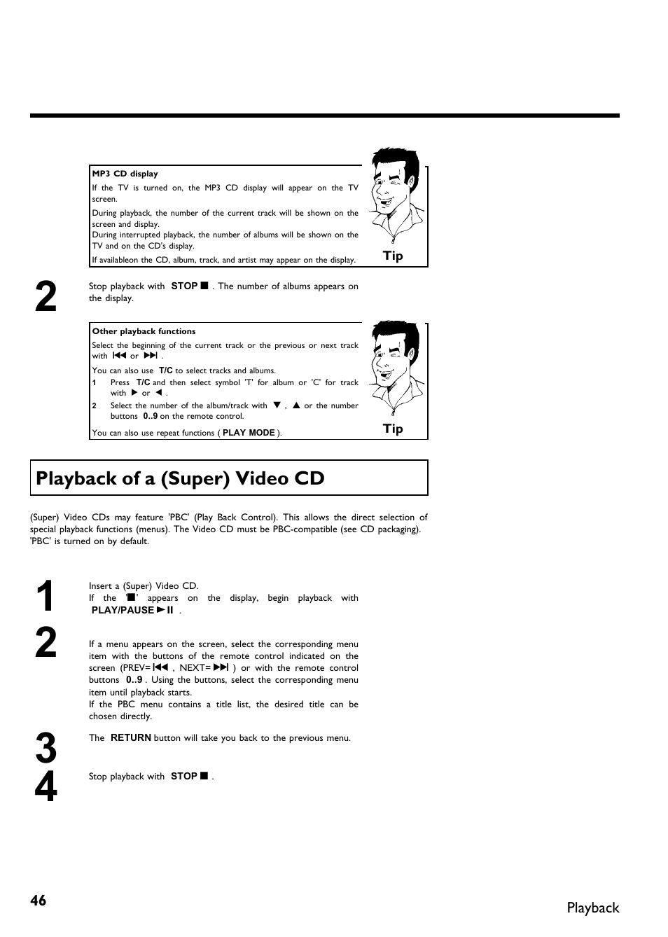 Playback ofa (super) video cd | Philips Magnavox MDV650R User Manual | Page 48 / 88