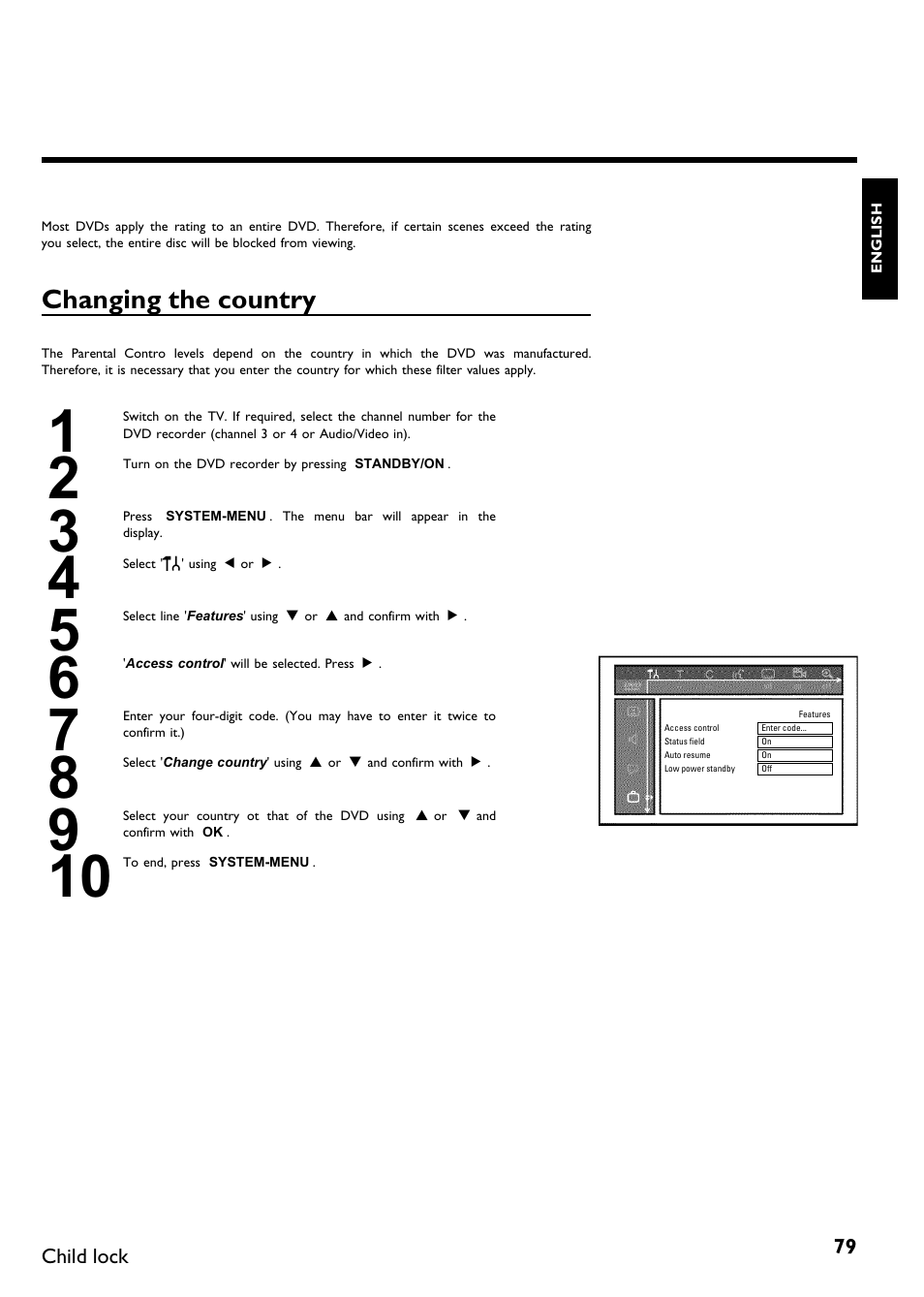 Changing the country | Philips Magnavox MDV650R User Manual | Page 81 / 88