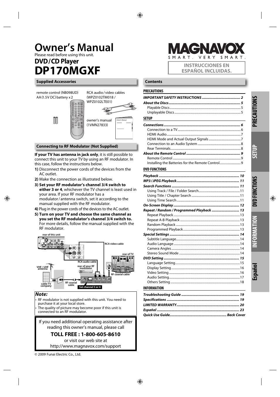 Philips Magnavox DP170MGXF User Manual | 24 pages