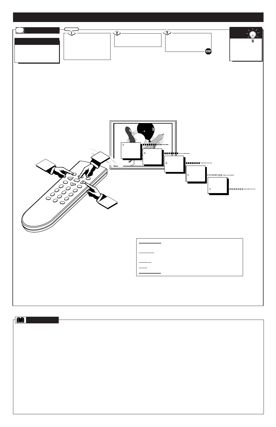 Menu c, Creen, Ontrols | Continued, Lossary, Icture | Philips Magnavox COLOR TV 25 User Manual | Page 7 / 8