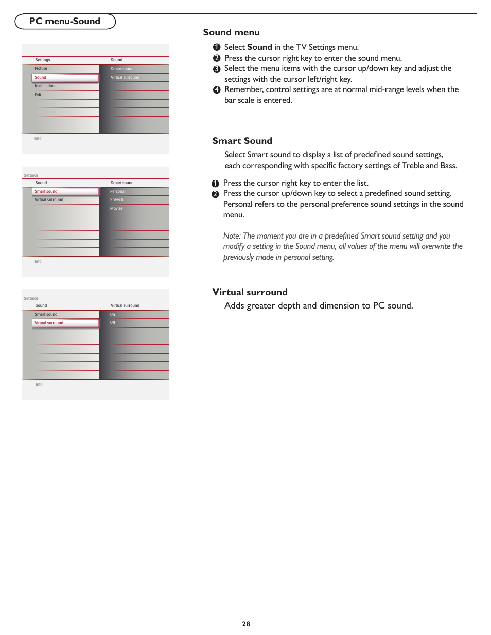 Adds greater depth and dimension to pc sound | Philips Magnavox 37MF437B User Manual | Page 35 / 43