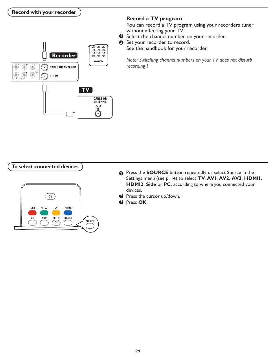 Tv recorder | Philips Magnavox 37MF437B User Manual | Page 36 / 43