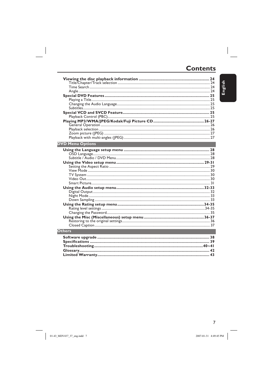 Philips Magnavox MDV437 User Manual | Page 7 / 43