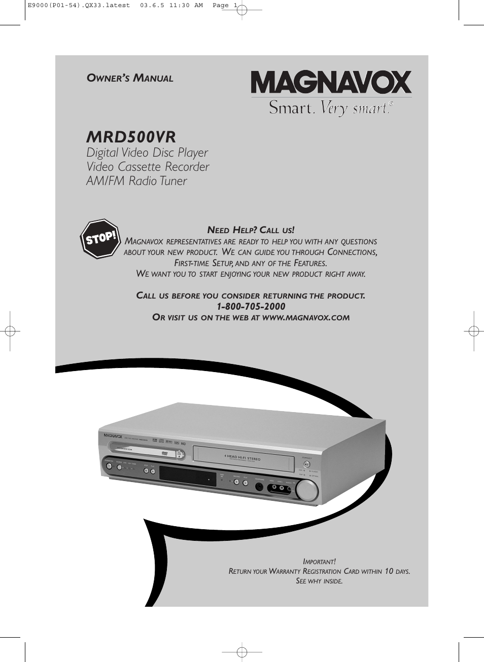 Philips Magnavox MRD500VR User Manual | 84 pages