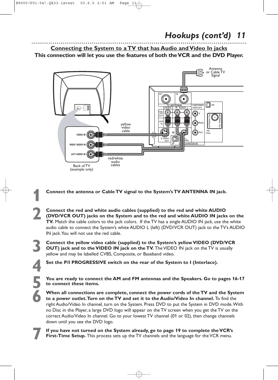 Hookups (cont’d) 11 | Philips Magnavox MRD500VR User Manual | Page 11 / 84