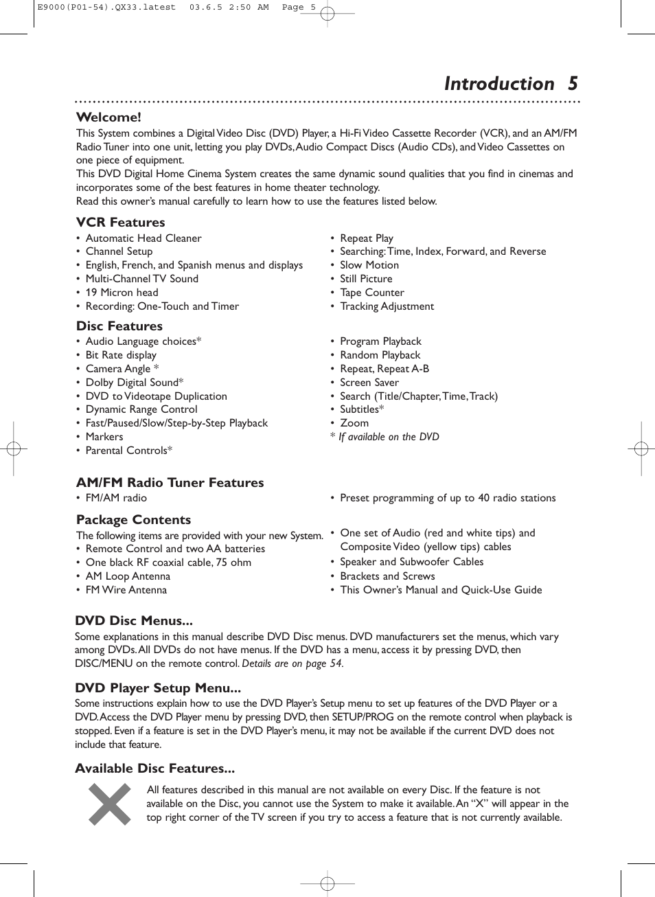 Introduction 5 | Philips Magnavox MRD500VR User Manual | Page 5 / 84