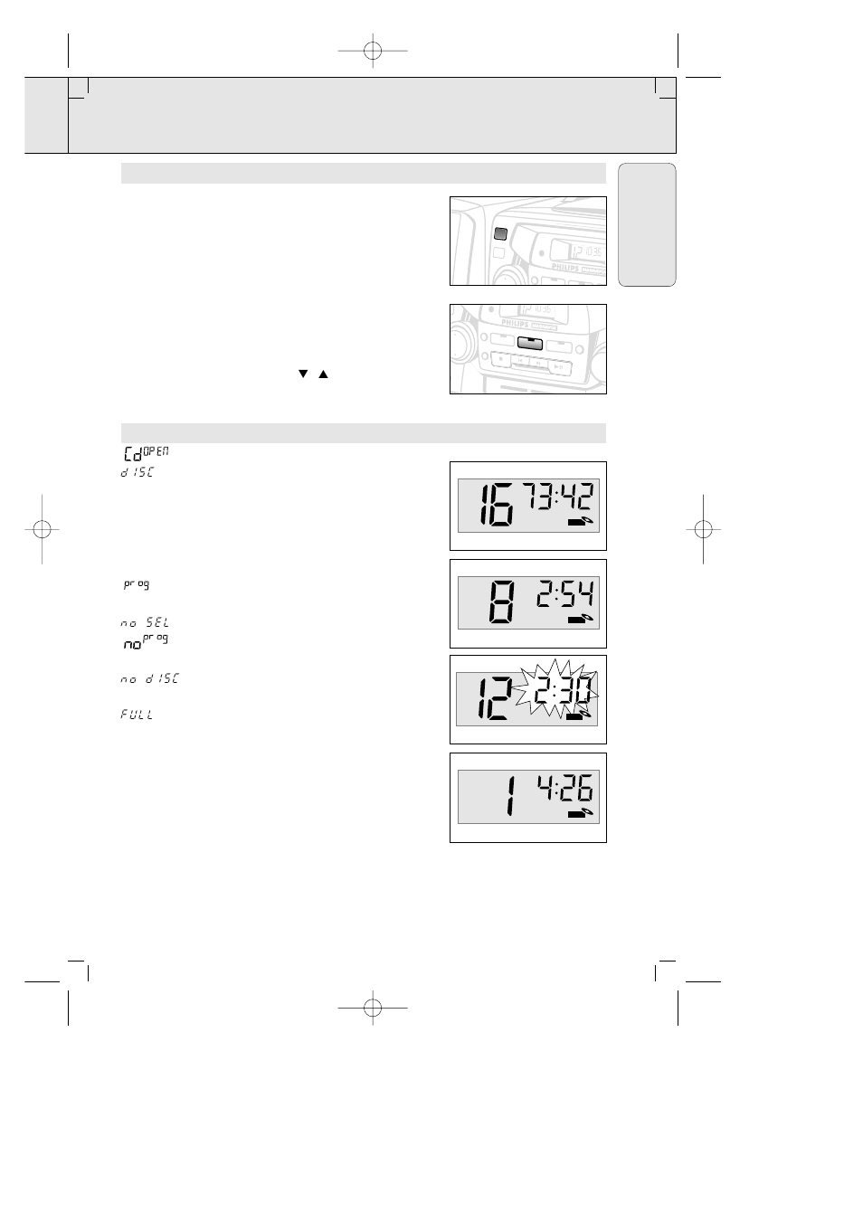 Radio cd player, English | Philips Magnavox AZ 2755 User Manual | Page 11 / 47