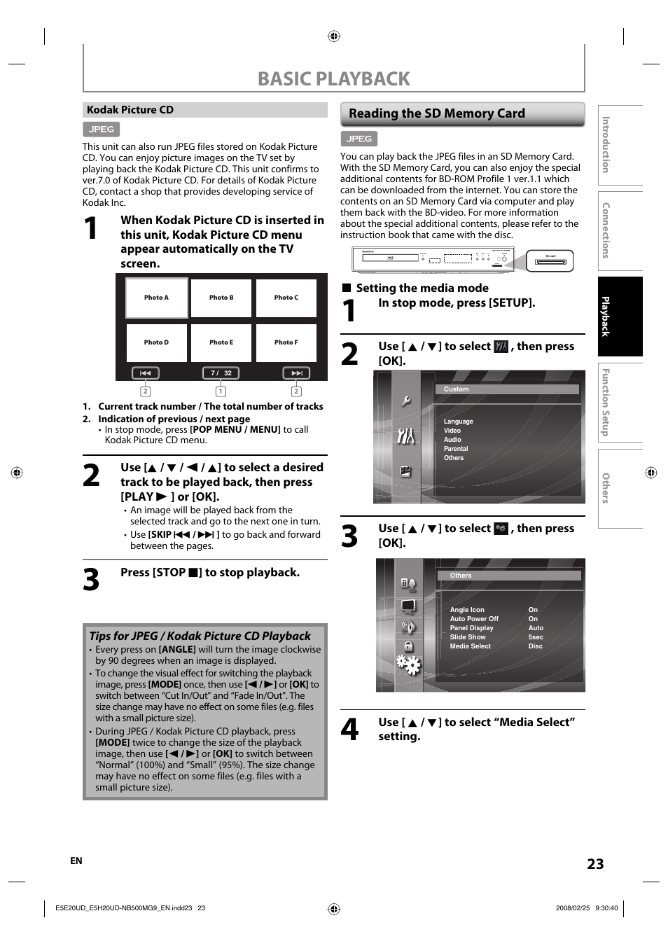 Basic playback | Philips Magnavox NB500MG9 User Manual | Page 23 / 50