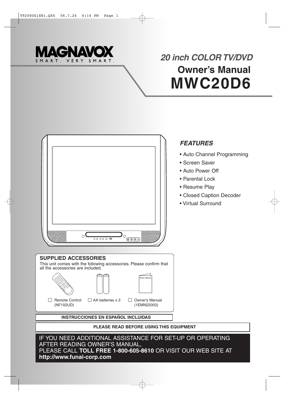 Philips Magnavox MWC20D6 User Manual | 36 pages