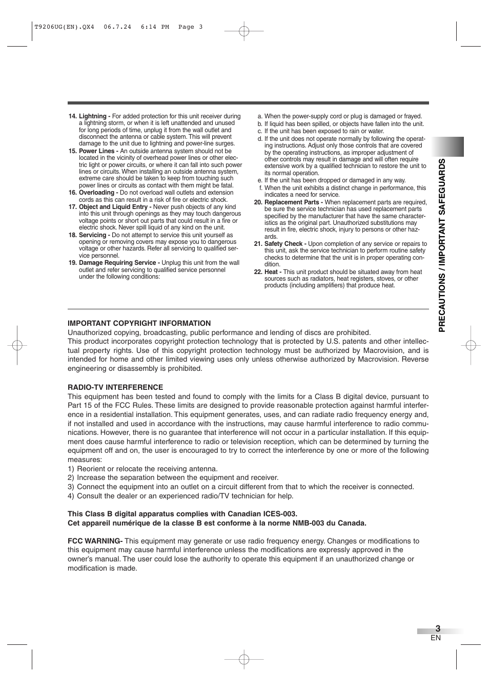Philips Magnavox MWC20D6 User Manual | Page 3 / 36
