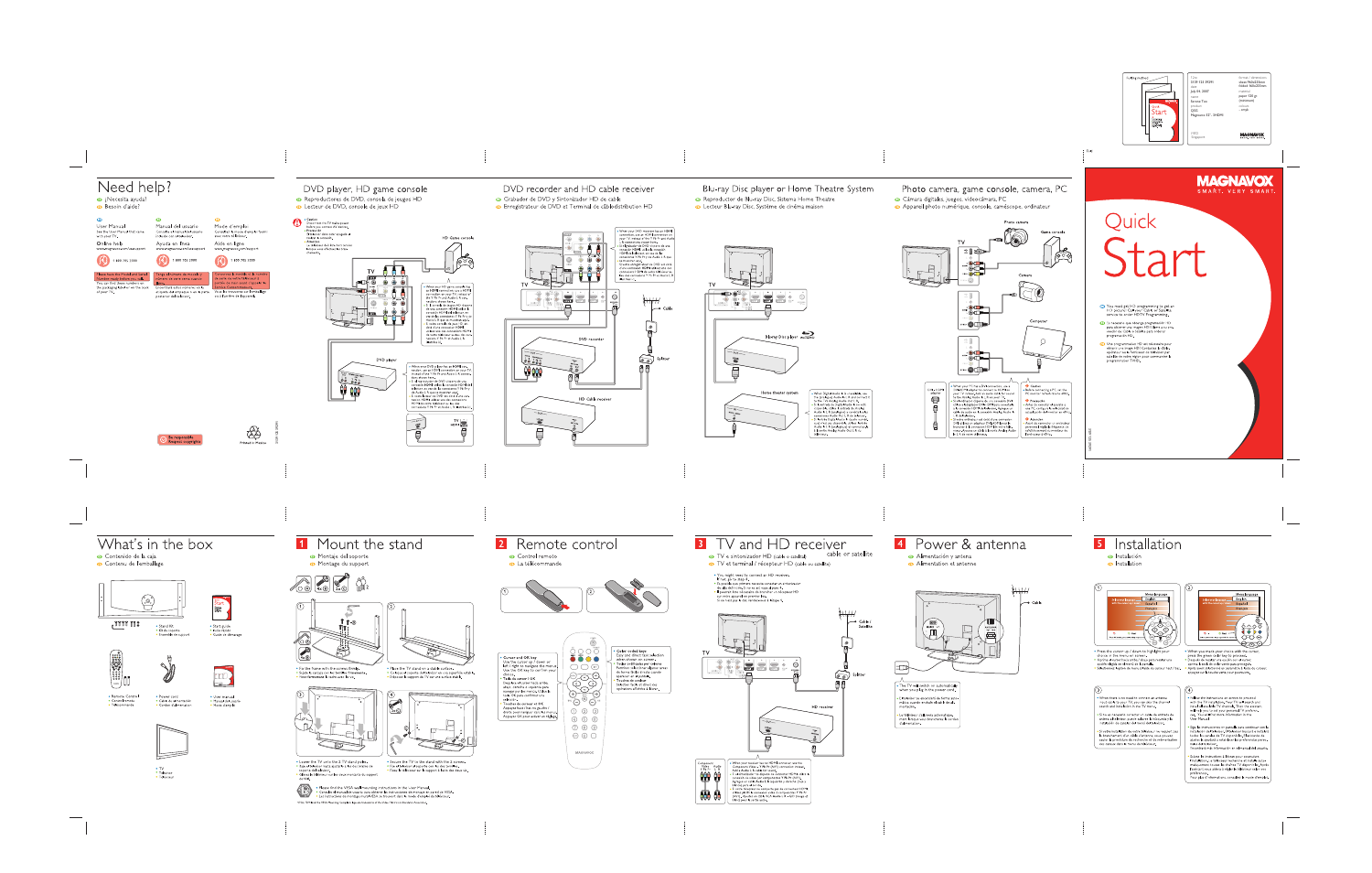 Philips Magnavox 3139 125 39291 User Manual | 1 page