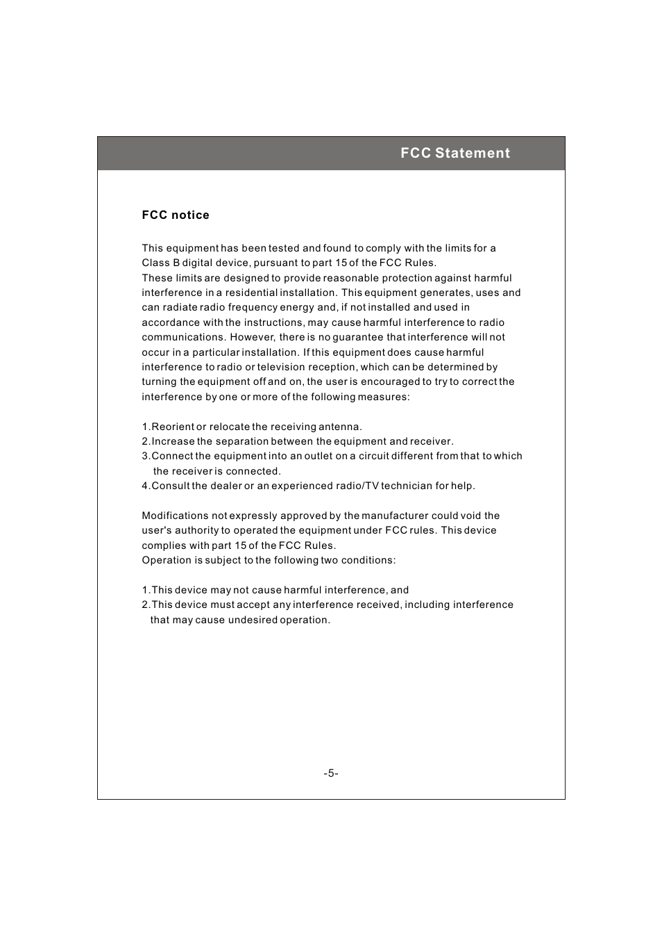 Fcc statement | Philips Magnavox 20MF200V User Manual | Page 5 / 28