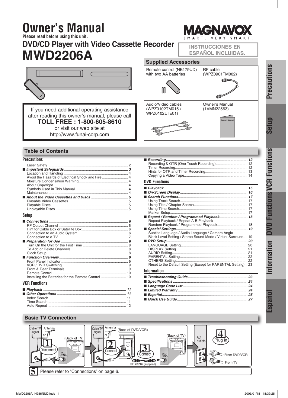 Philips Magnavox MWD2206A User Manual | 28 pages