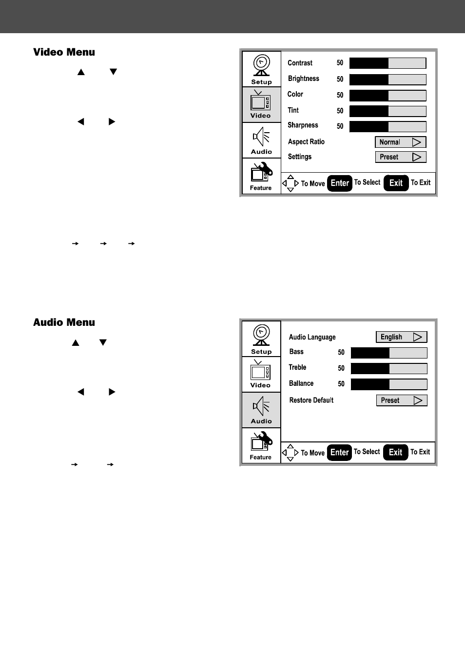 Osd menu descriptions | Philips Magnavox 42MF 130A User Manual | Page 12 / 17