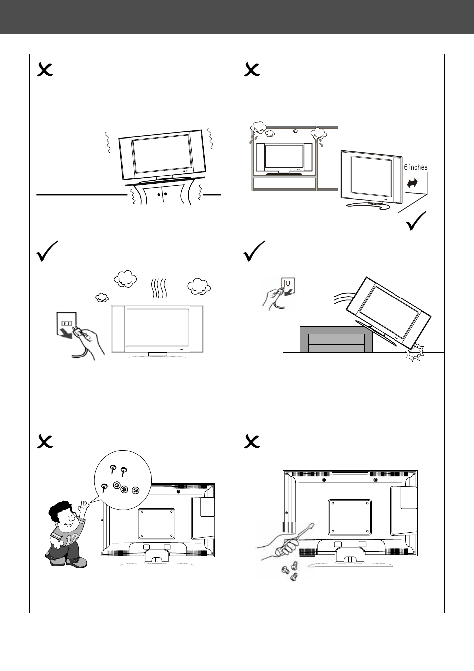 Precautions and reminders | Philips Magnavox 42MF 130A User Manual | Page 6 / 17