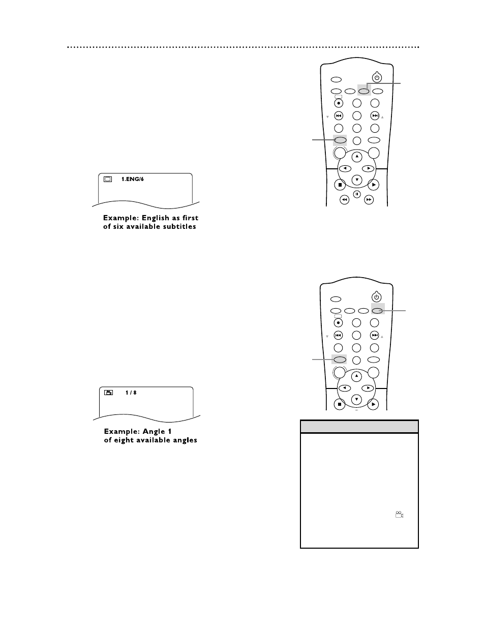 Subtitles, camera angles 55, Subtitles, Helpful hints | Camera angles | Philips Magnavox MDV 530 VR User Manual | Page 55 / 80