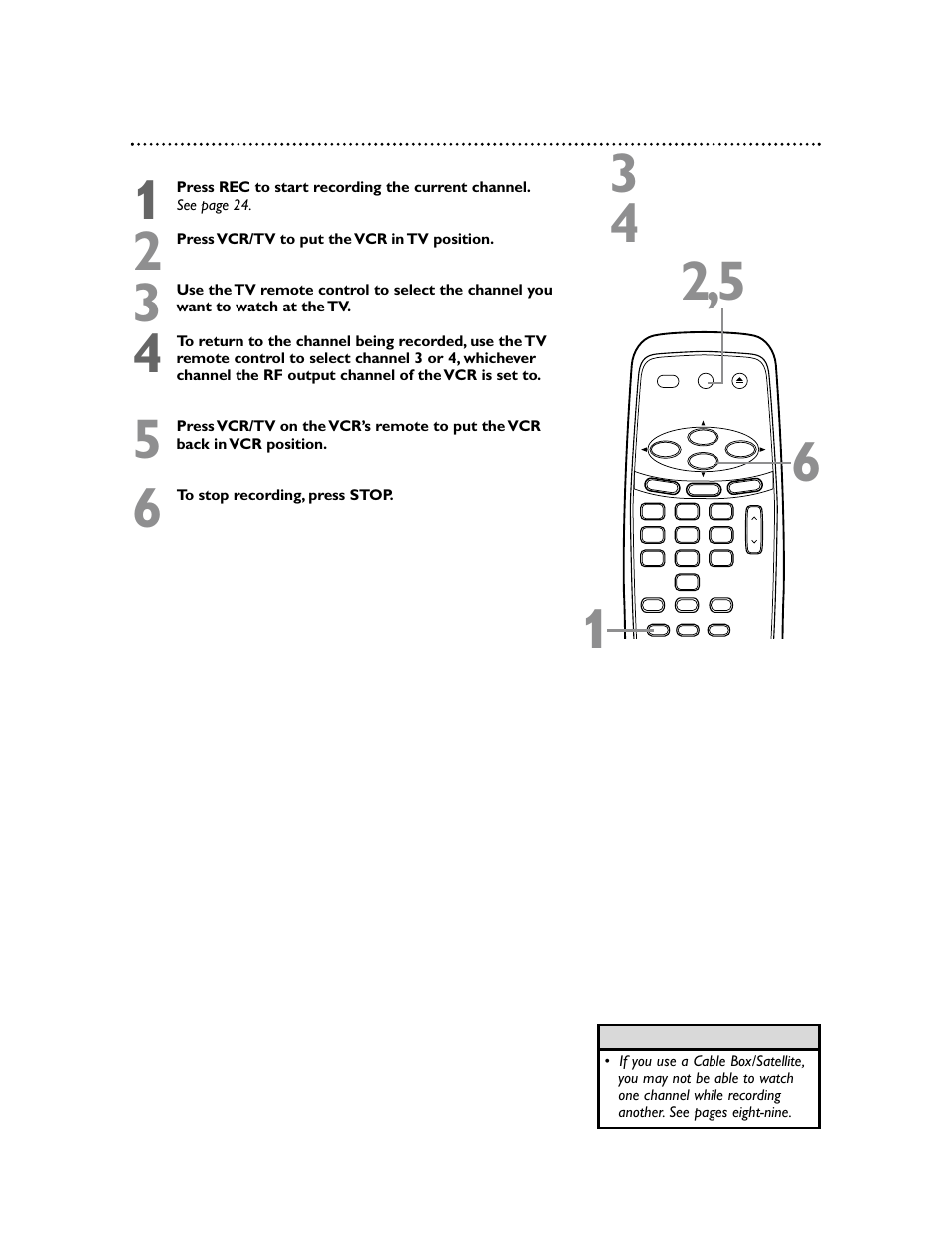 Recording one channel/watching another 31 | Philips Magnavox MVR450MG/17 User Manual | Page 31 / 47