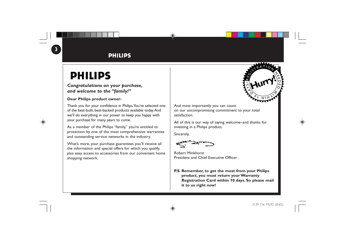 Hurry | Philips FWC1C37 User Manual | Page 3 / 28