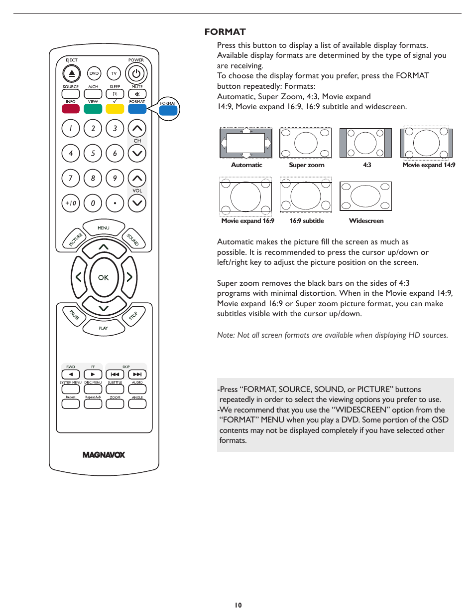 Philips Magnavox 32MD251D User Manual | Page 10 / 46