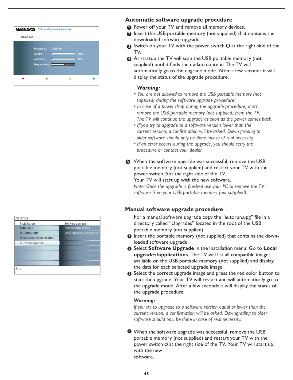 Philips Magnavox 32MD251D User Manual | Page 45 / 46