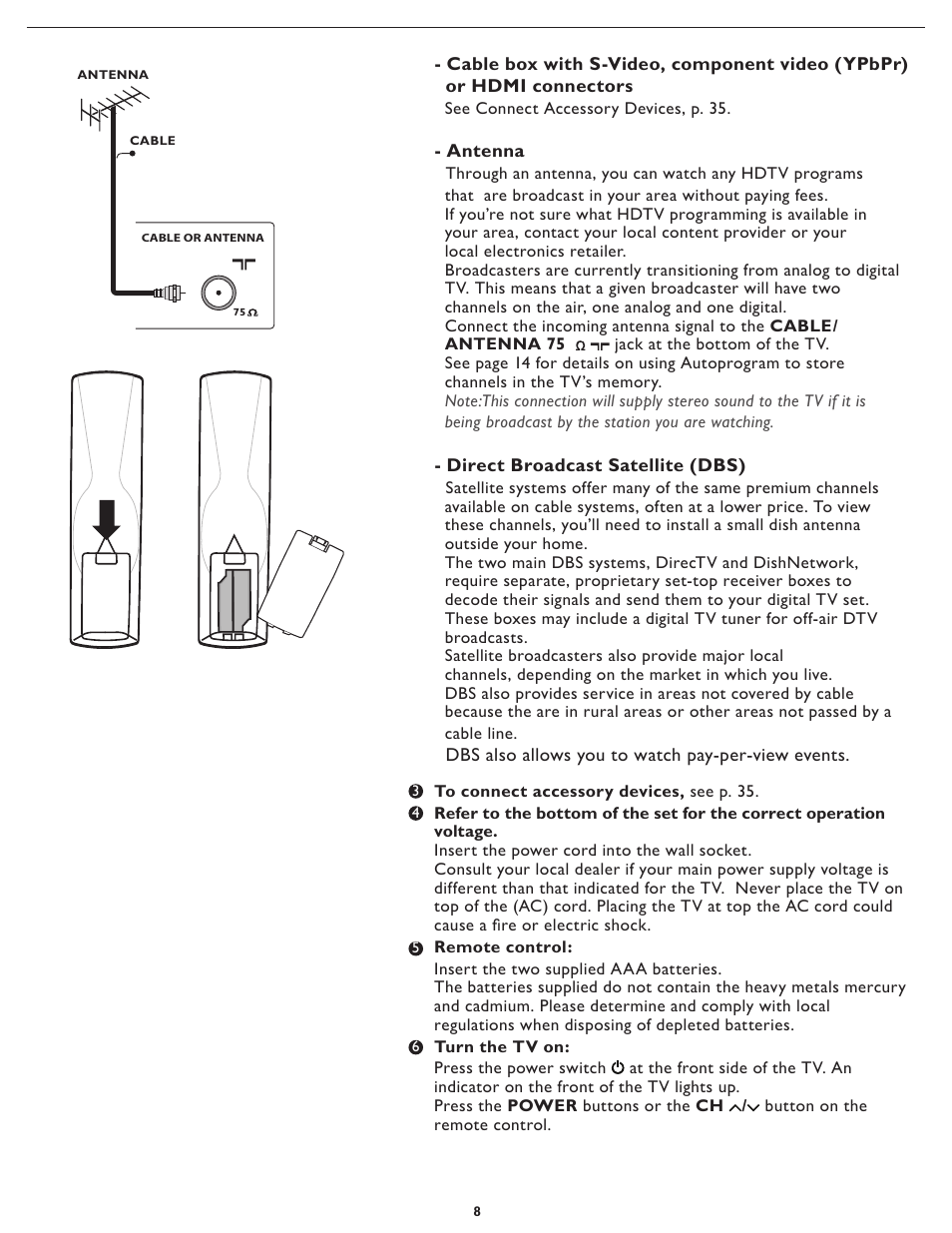 Philips Magnavox 32MD251D User Manual | Page 8 / 46