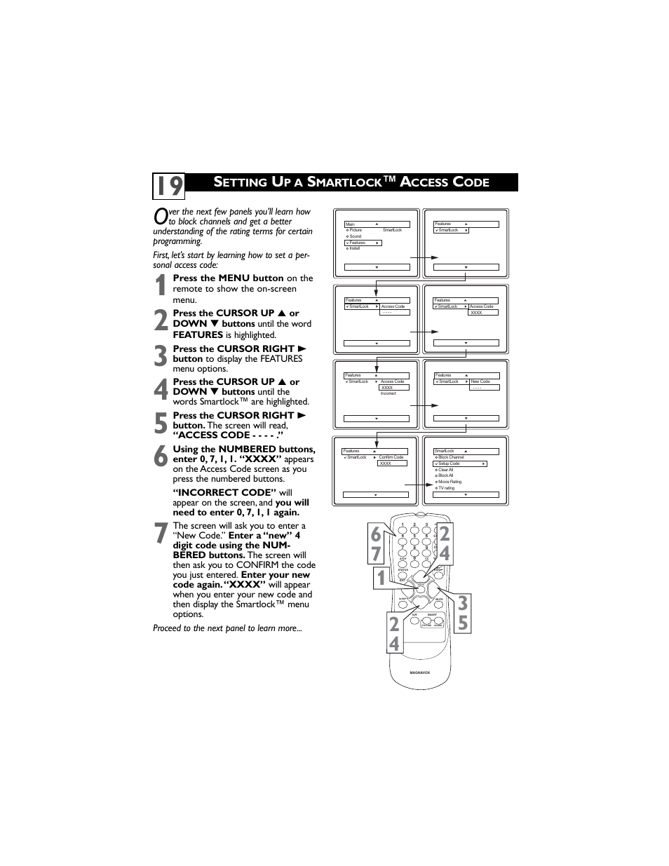 Etting, Martlock, Ccess | Philips Magnavox 32MT3305/17 User Manual | Page 23 / 34