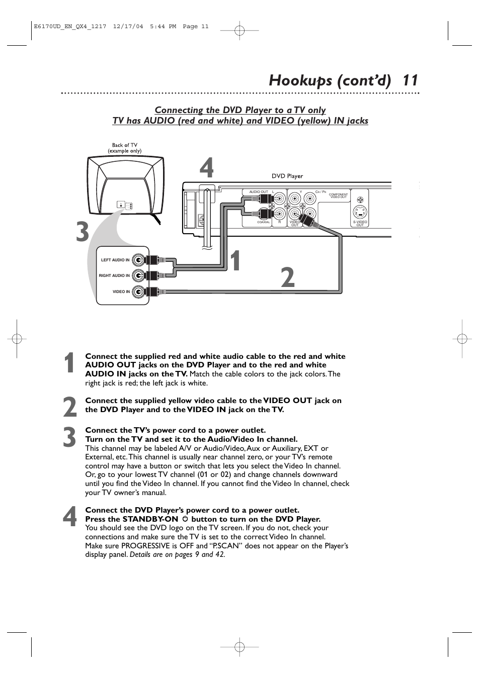 Hookups (cont’d) 11 | Philips Magnavox MDV456/17 User Manual | Page 11 / 56