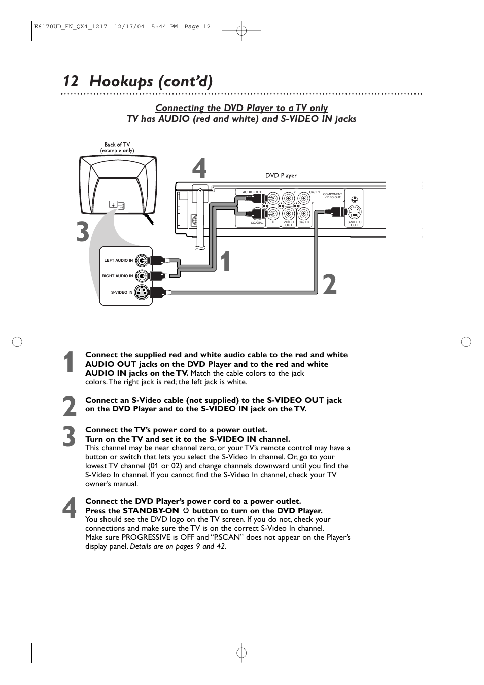 12 hookups (cont’d) | Philips Magnavox MDV456/17 User Manual | Page 12 / 56