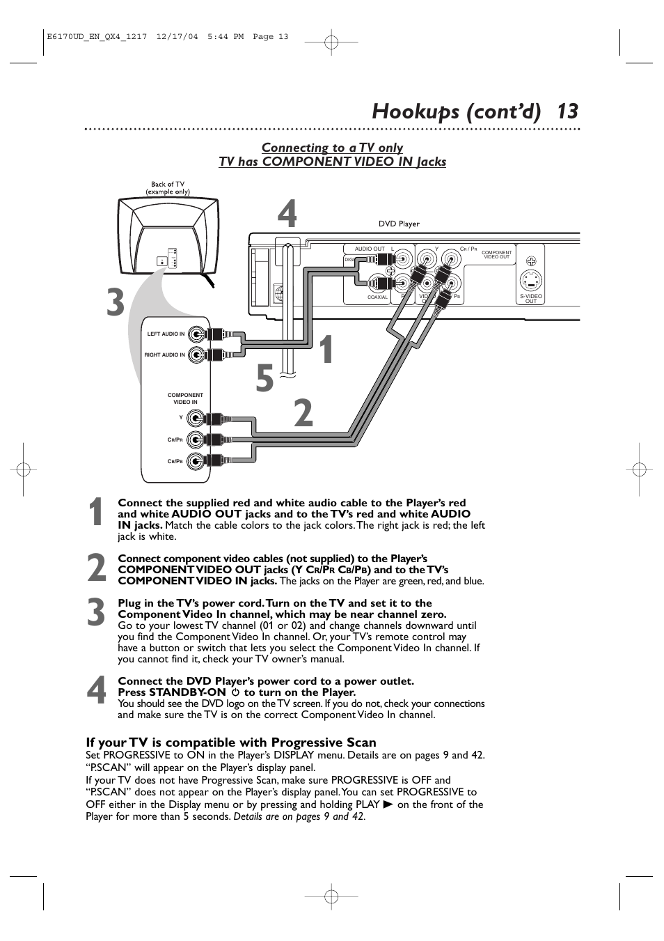 Hookups (cont’d) 13 | Philips Magnavox MDV456/17 User Manual | Page 13 / 56