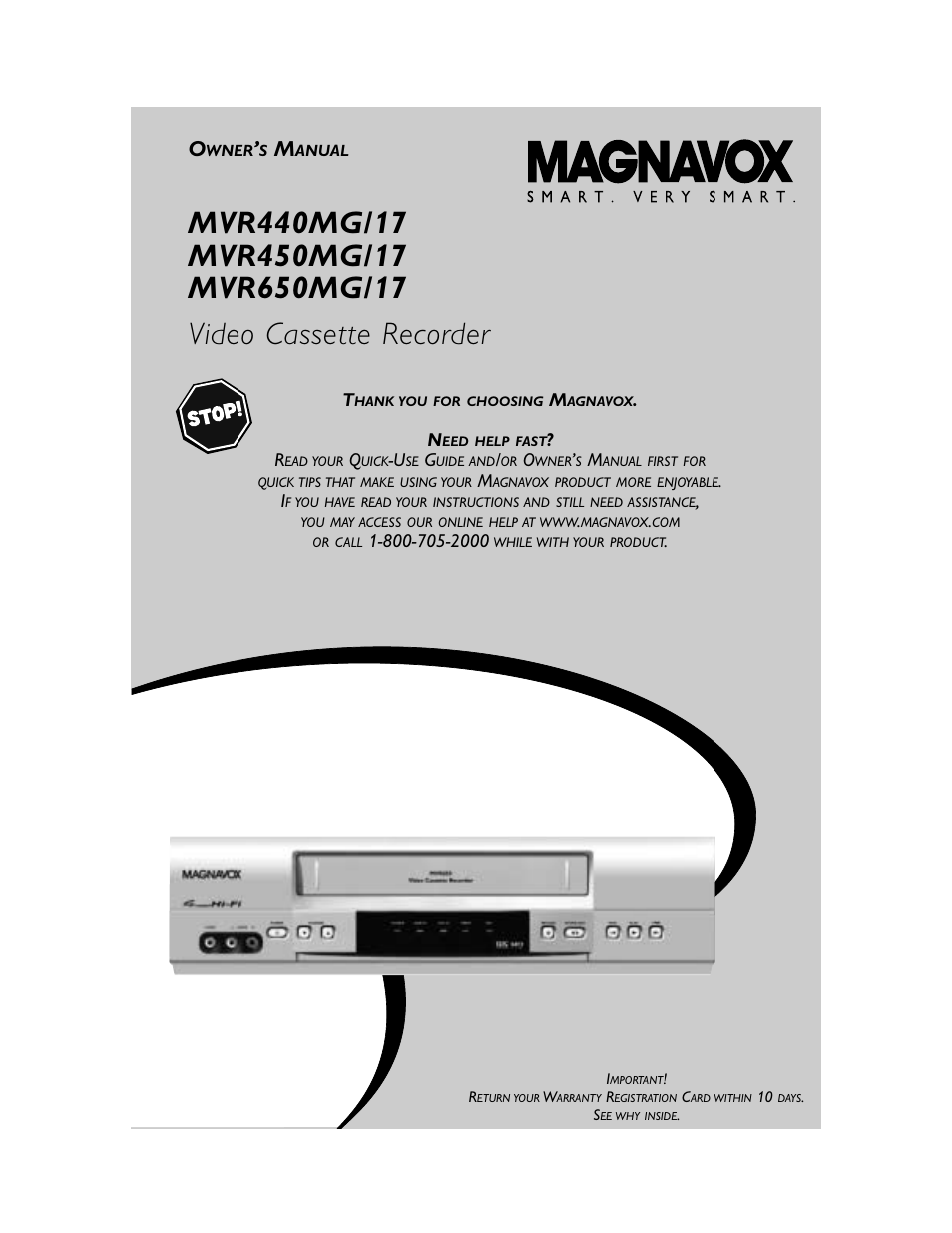 Philips Magnavox MVR650MG/17 User Manual | 48 pages