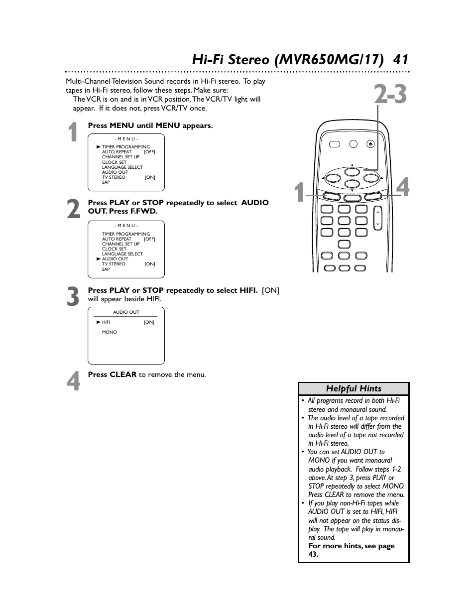 Philips Magnavox MVR650MG/17 User Manual | Page 41 / 48