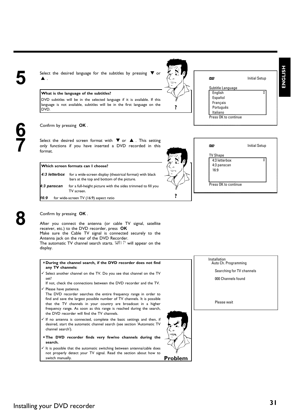 Installing your dvd recorder | Philips Magnavox MDV630R User Manual | Page 33 / 88