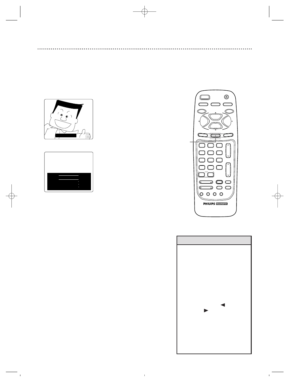 46 closed caption (cont’d), Helpful hints, Standard closed captions half-screen text | Philips Magnavox CCZ196AT User Manual | Page 46 / 64