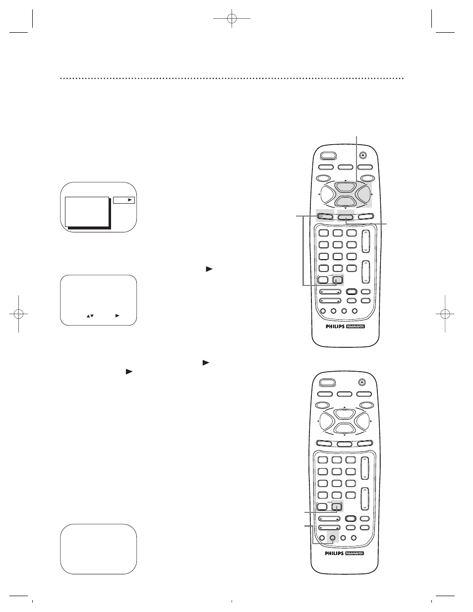 Volume bar / smart sound 47, Smart sound, Press the status/exit button | Press the combi button, then press the menu button | Philips Magnavox CCZ196AT User Manual | Page 47 / 64