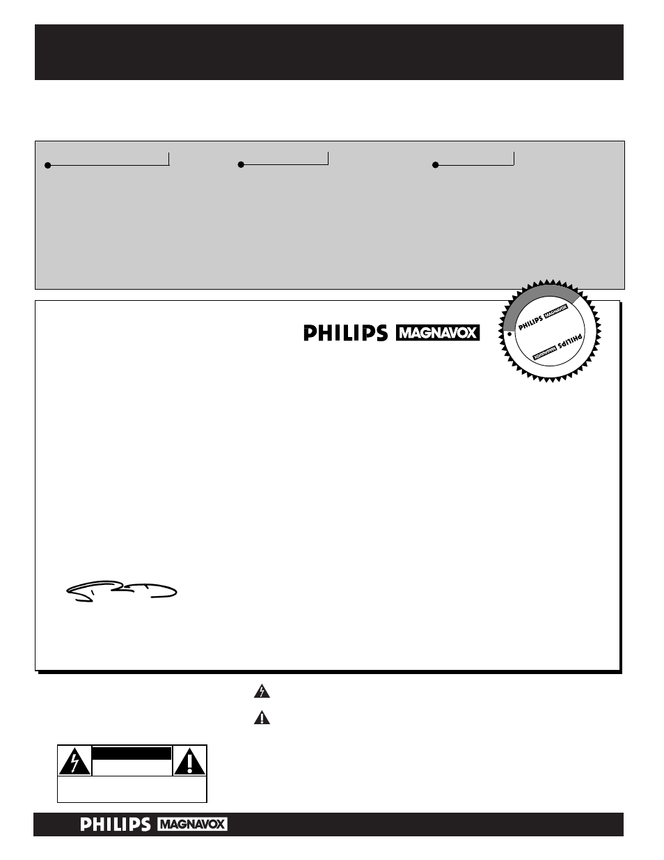 Safety, Warranty verification, Owner confirmation | Model registration, Hurry, Know these, Symbols | Philips Magnavox 19PS56C User Manual | Page 2 / 40