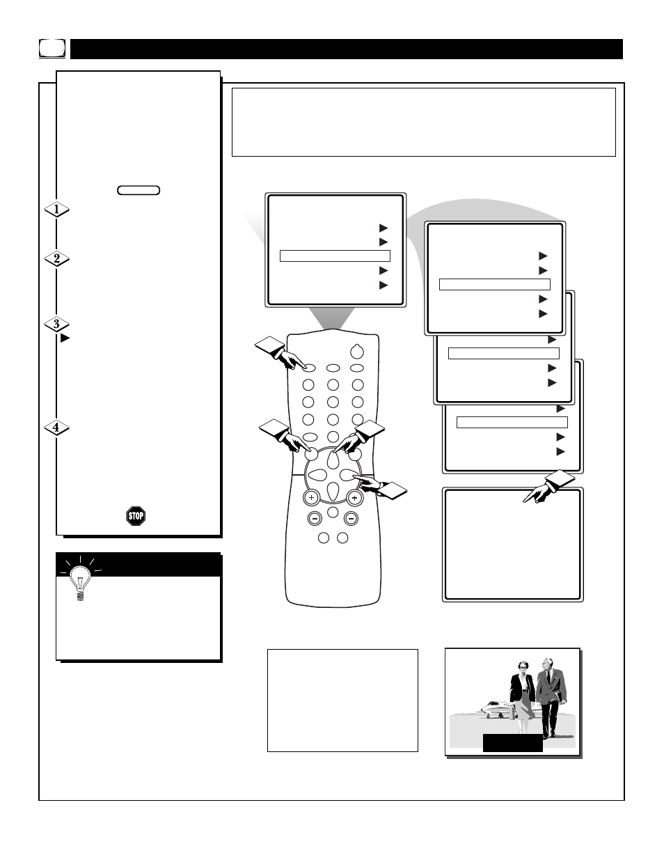 Sing the, Losed, Aption | Ontrol | Philips Magnavox 19PS56C User Manual | Page 20 / 40