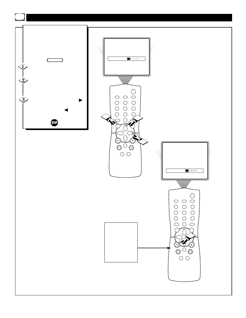 Tv v, Sing the, Olume | Ontrol, Or 1 3 2, Button to decrease the sound | Philips Magnavox 19PS56C User Manual | Page 22 / 40