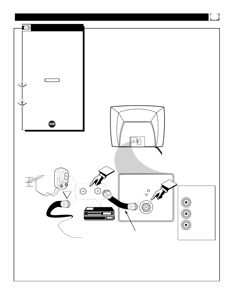 Tv (b, Vcr c, Ooking | Asic, Onnections | Philips Magnavox 19PS56C User Manual | Page 7 / 40