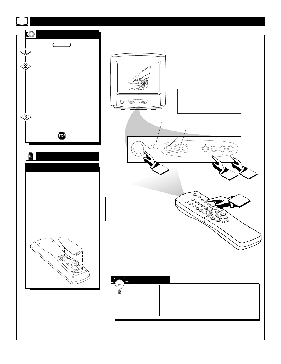 Tv/r, Asic, Emote | Perations, Elevision | Philips Magnavox 19PS56C User Manual | Page 8 / 40