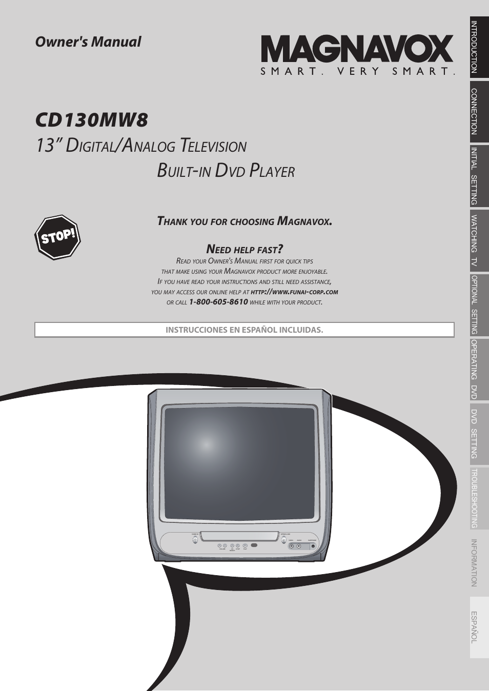 Philips Magnavox CD130MW8 User Manual | 90 pages